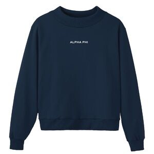 Navy Women’s Alpha Phi Mock Neck